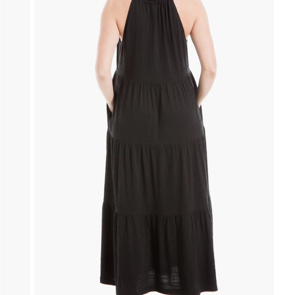 Max Studio Black Halter Tiered Maxi Dress - Picture 4 of 6